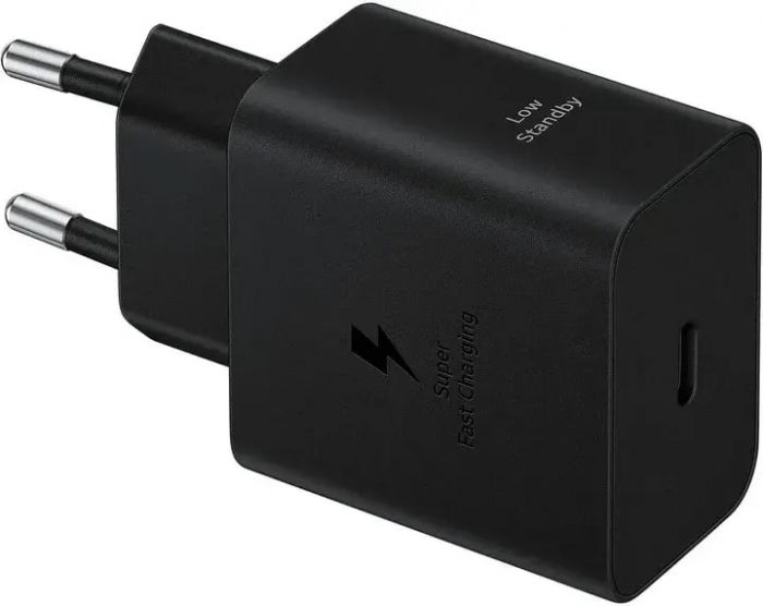 Зарядний пристрій мережевий Samsung 45Вт USB-С PD PPS, кабель USB-C > USB-C, 1.8м, чорний