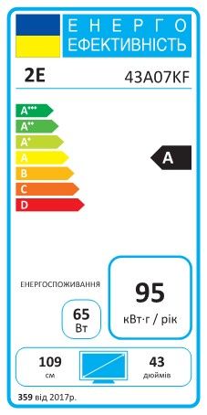 Телевізор 43" 2E LED FHD 60Hz Smart Google TV Black