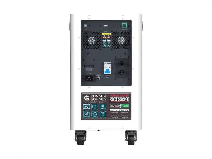 Портативна електростанція Konner&Sohnen KS 3000PS, 3000Вт, 3200Вт·год, LifePo4, 37кг