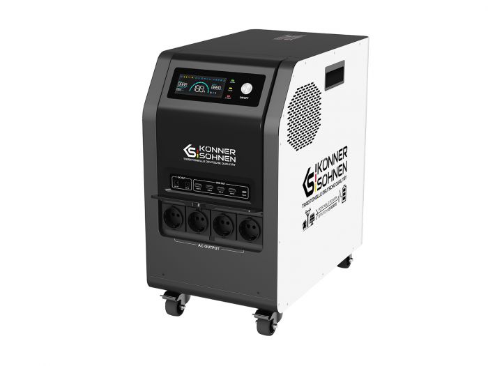 Портативна електростанція Konner&Sohnen KS 3000PS, 3000Вт, 3200Вт·год, LifePo4, 37кг