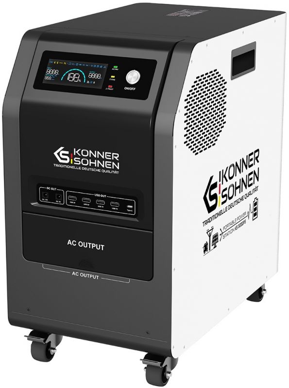 Портативна електростанція Konner&Sohnen KS 3000PS, 3000Вт, 3200Вт·год, LifePo4, 37кг