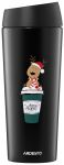 Термокухоль ARDESTO Coffee Time Reindeer 450мл, нержавіюча сталь, чорний