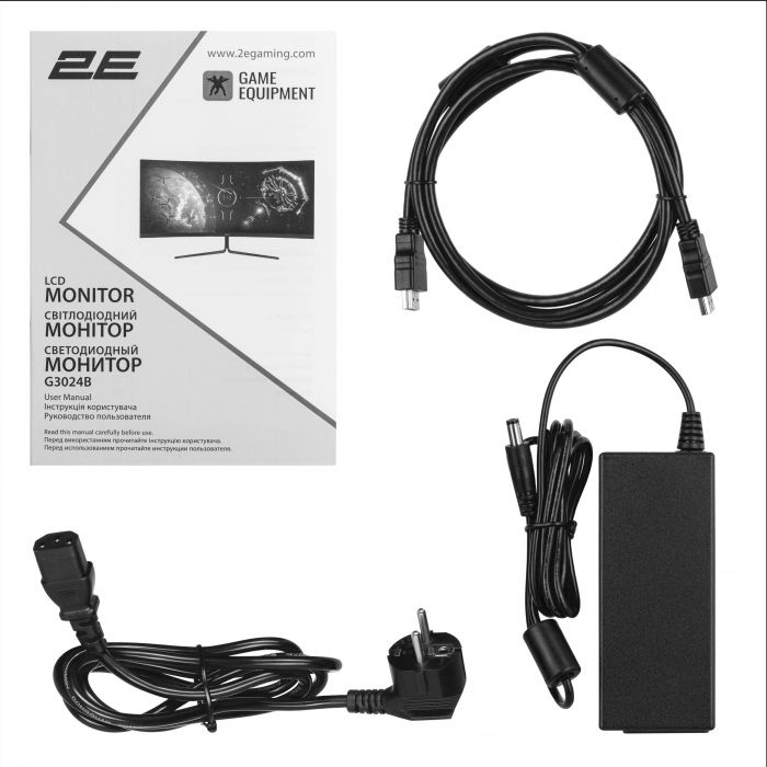 Монітор 2E GAMING 30" G3024B 2xHDMI, DP, Audio, VA, 2560x1080, 21:9, 200Hz, 1ms, CURVED, FreeSync