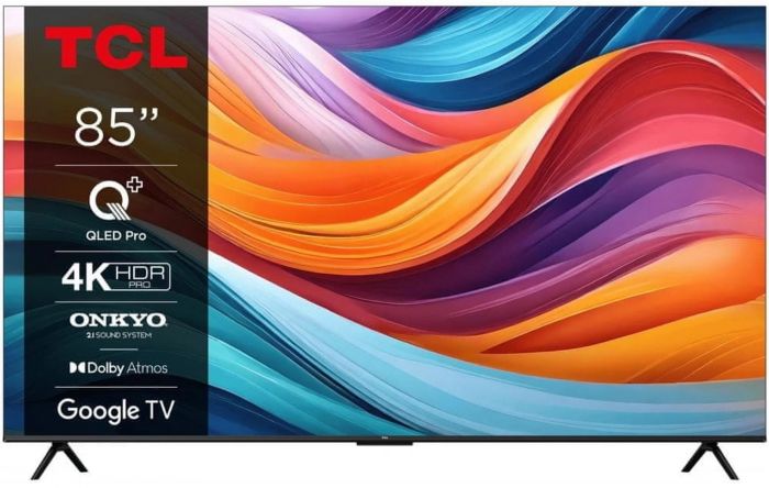 Телевізор 85" TCL QLED 4K 60Hz Smart Google TV Titan ONKYO sound