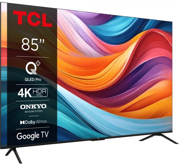 Телевізор 85" TCL QLED 4K 60Hz Smart Google TV Titan ONKYO sound