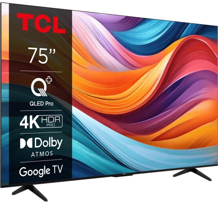 Телевізор 75" TCL QLED 4K 60Hz Smart Google TV Titan