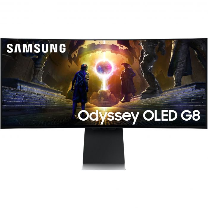 Монітор Samsung 34" Odyssey OLED G8 HDMI, DP, USB, Bluetooth, MM, OLED, 3440x1440, 0.3ms, HAS, FreeSync Premium Pro,  CURVED