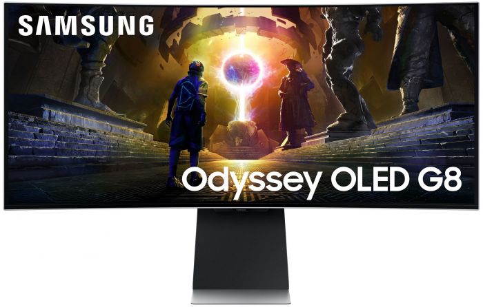 Монітор Samsung 34" Odyssey OLED G8 HDMI, DP, USB, Bluetooth, MM, OLED, 3440x1440, 0.3ms, HAS, FreeSync Premium Pro,  CURVED