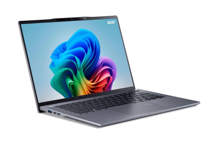 Ноутбук Acer Swift Go 14 AI SFG14-01 14.5" WQXGA IPS, Quallcomm X1P-42100, 16GB, F1TB, UMA, Win11, сірий