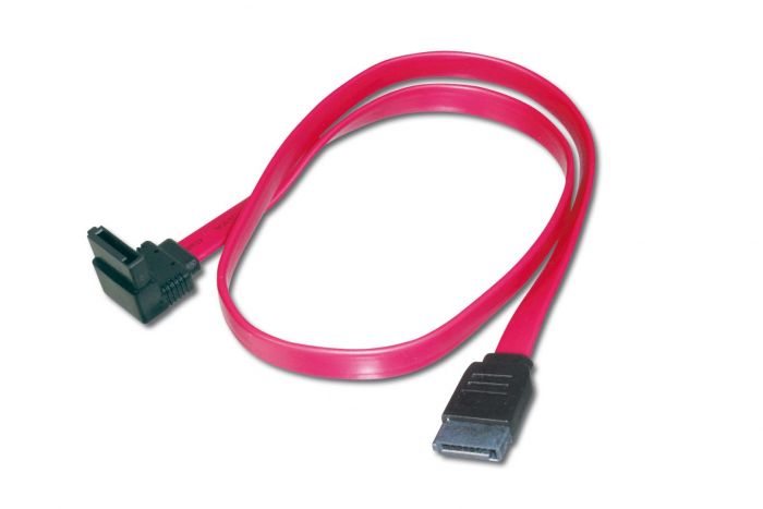 Кабель ASSMANN SATA L-type (F/F) кутовий, 0.5м, червоний