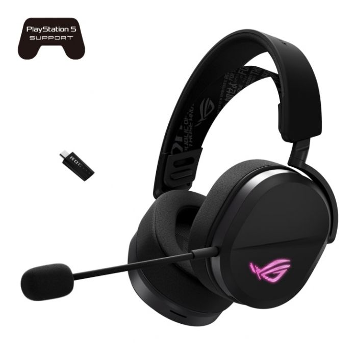 Гарнітура ігрова ASUS ROG Pelta, USB-A/BT/WL, RGB, 1.8м, чорний