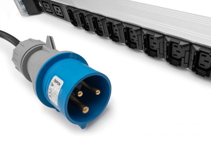 Пристрій розподілу електроживлення DIGITUS 0U, 24xC13, 4xC19, 32A, 250V, вилка IEC 60309