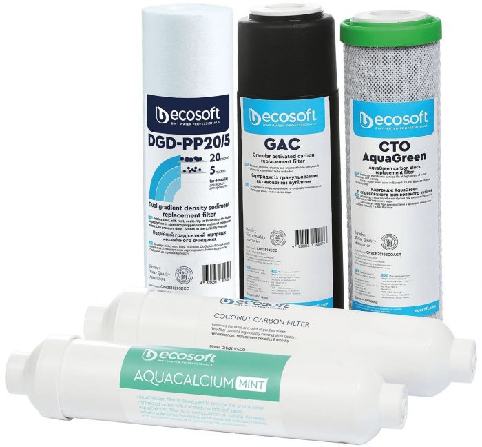 Комплект картриджів Ecosoft P'URE AquaCalcium Mint (6 місяців)