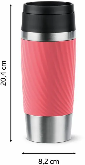 Термочашка Tefal Travel Mug Classic Twist, 0.36л, нержавіюча сталь, кораловий