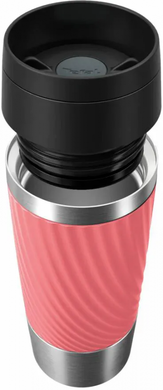 Термочашка Tefal Travel Mug Classic Twist, 0.36л, нержавіюча сталь, кораловий