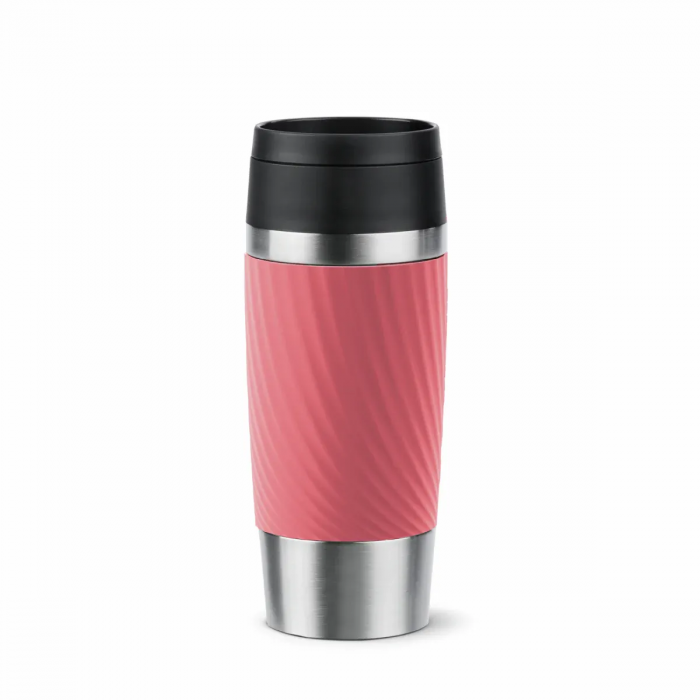 Термочашка Tefal Travel Mug Classic Twist, 0.36л, нержавіюча сталь, кораловий