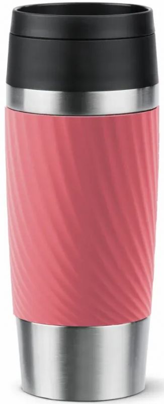 Термочашка Tefal Travel Mug Classic Twist, 0.36л, нержавіюча сталь, кораловий