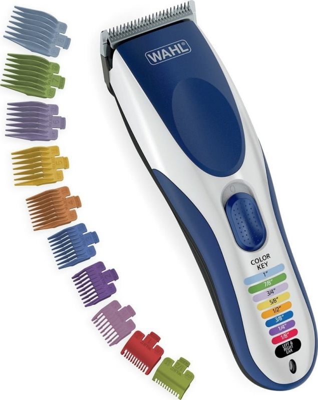 Набір для стрижки WAHL Color Pro Cordless, мережа+акум., гребінець, ножиці, сталь, синій