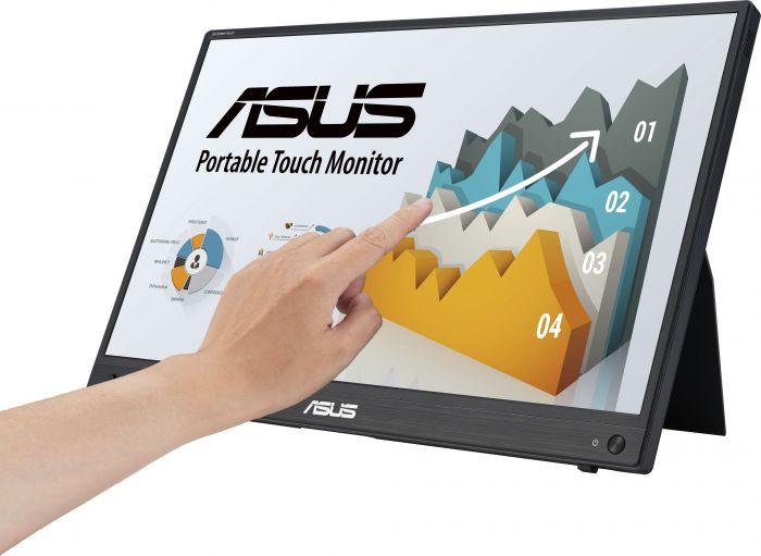 Монітор портативний Asus 15.6" ZenScreen MB16AMTR mHDMI, 2xUSB-C, MM, IPS, 7800mAh, Touch, Case