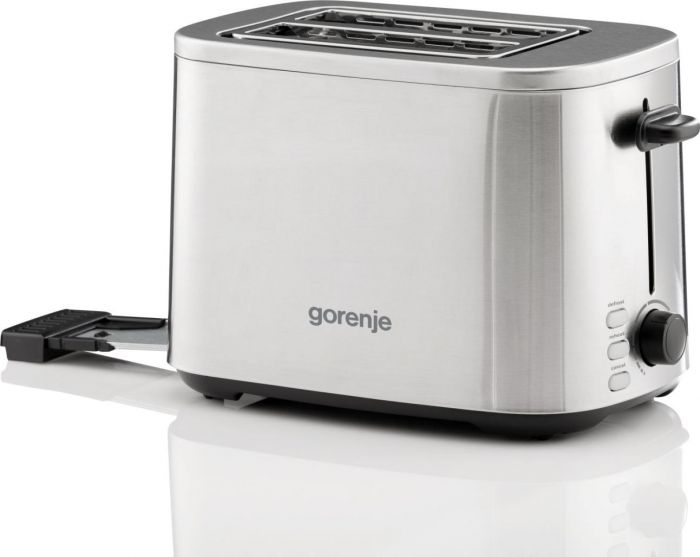 Тостер Gorenje 800Вт, підігрів, розморожування, пластик, сріблястий