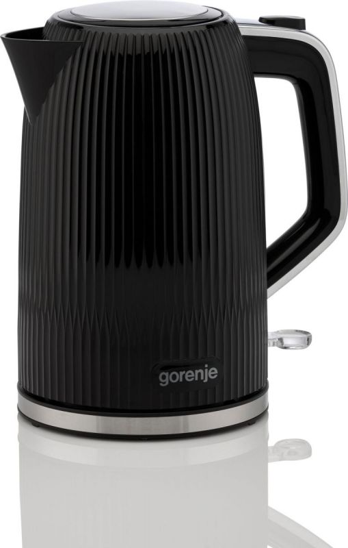 Електрочайник Gorenje 1.7л, Strix-контроль, чорний матовий