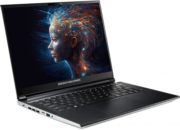 Ноутбук Dream Machines RG4060-14 14QHD+ IPS, Intel Ultra 7-155H, 32GB, F1TB, NVD4060-8, DOS, чорний