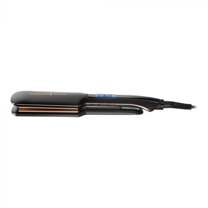 Випрямляч Remington PROluxe Midnight Wide Plate Straightener, темп.режимов-9, 150-230С, чохол, дісплей, кераміка, чорний