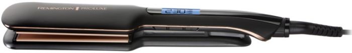 Випрямляч Remington PROluxe Midnight Wide Plate Straightener, темп.режимов-9, 150-230С, чохол, дісплей, кераміка, чорний