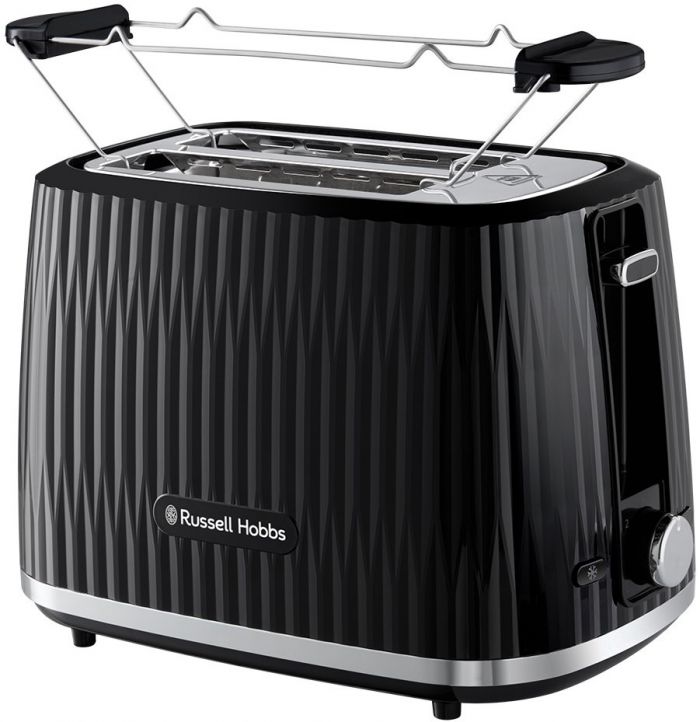 Тостер  Russell Hobbs Eden 800Вт, пластик, підігрів,разморозка, чорний