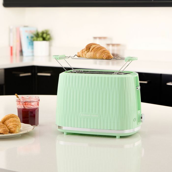 Тостер  Russell Hobbs Eden 800Вт, пластик, підігрів,разморозка, фісташковий