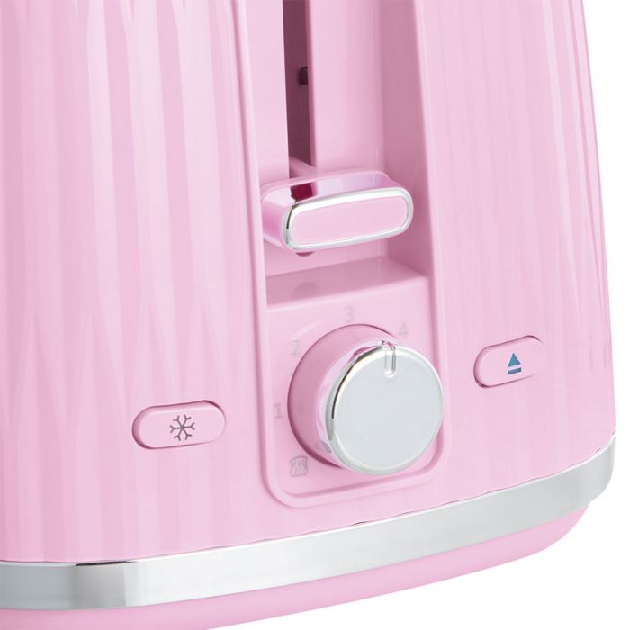Тостер  Russell Hobbs Eden 800Вт, пластик, підігрів,разморозка, малиновий