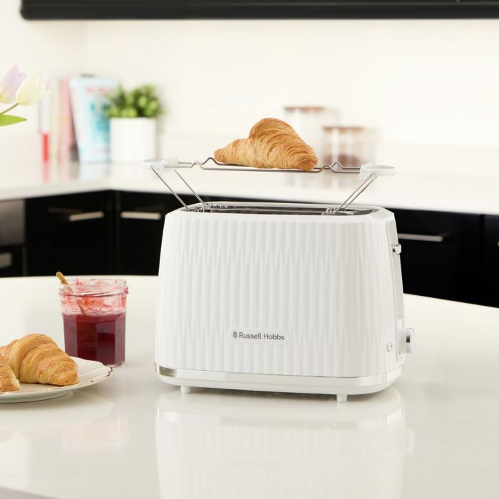 Тостер  Russell Hobbs Eden 800Вт, пластик, підігрів,разморозка, білий