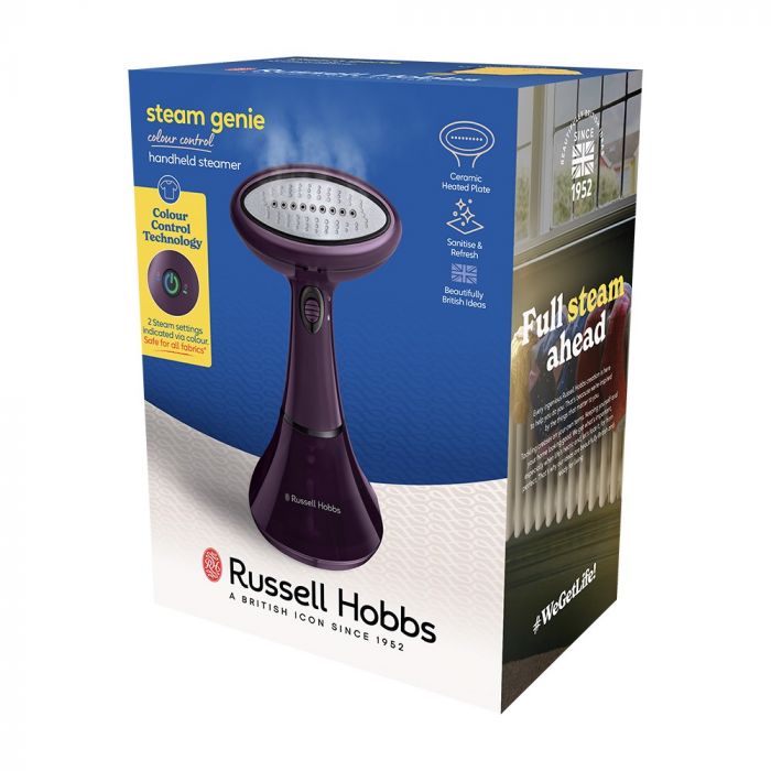 Відпарювач Russell Hobbs Genie Colour Control, 1800Вт, 200мл, 32Бар, фіолетовий