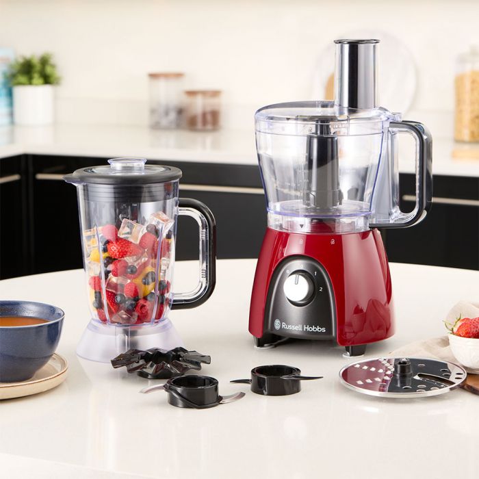 Кухонна машина Russell Hobbs Desire Red, 600Вт, чаша-пластик, корпус-пластик, насадок-4, червоний