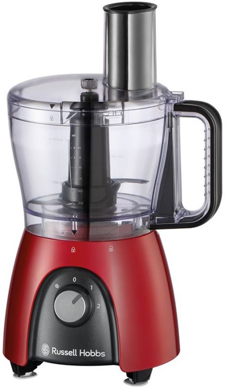 Кухонна машина Russell Hobbs Desire Red, 600Вт, чаша-пластик, корпус-пластик, насадок-4, червоний