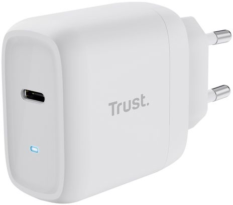 Зарядний пристрій мережевий Trust Maxo 45Вт, USB-C PD, білий