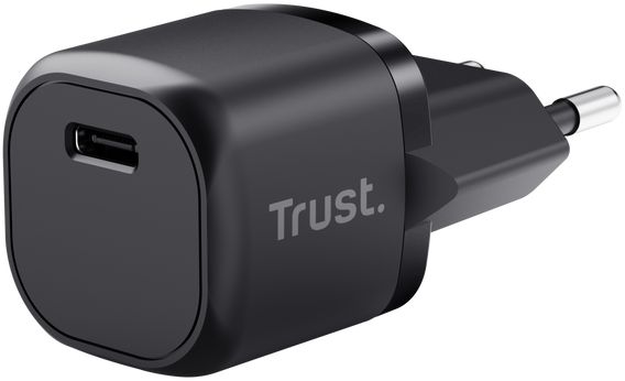 Зарядний пристрій мережевий Trust Maxo 20Вт, USB-C PD, чорний