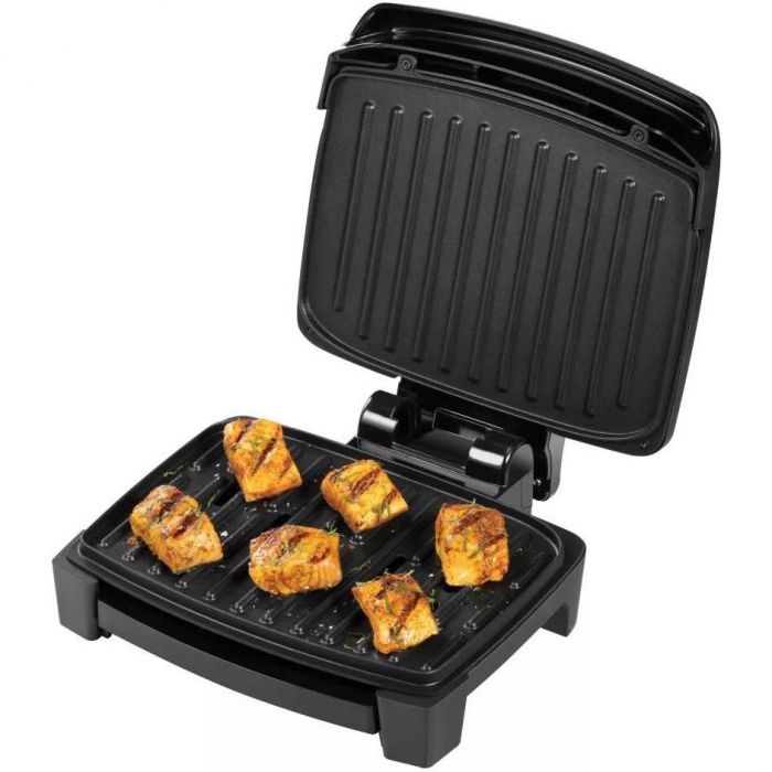 Гриль George Foreman прижимний  Immersa Small, 1100Вт, темп. режимів-1, з`ємні пластини, метал, пластик, чорний