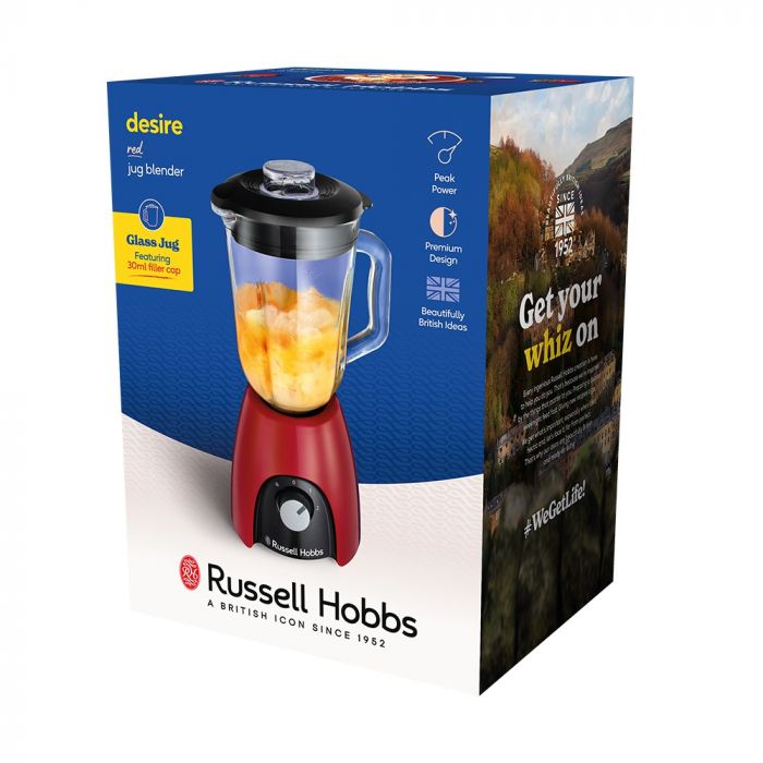 Блендер Russell Hobbs стаціонарний Desire Red, 650Вт, чаша-1500мл, червоний