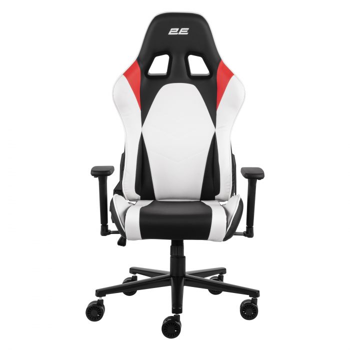 Крісло 2E GAMING BUSHIDO II, ПУ шкіра, 3D-Armrests, чорно-білий
