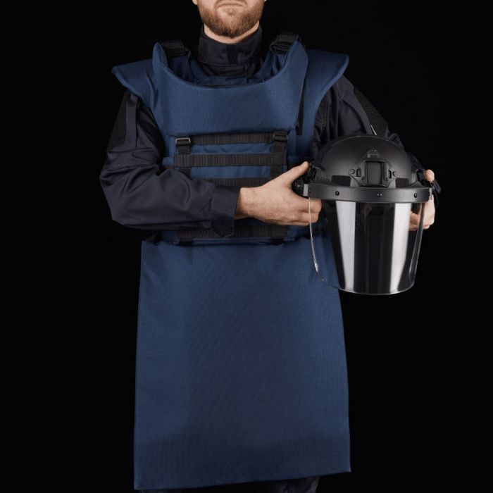 Протиуламковий комплект Українська Броня HDA (Humanitarian Demining Apron), клас захисту ДСТУ 2, розмір L-XL, синій