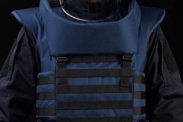 Протиуламковий комплект Українська Броня HDA (Humanitarian Demining Apron), клас захисту ДСТУ 2, розмір L-XL, синій