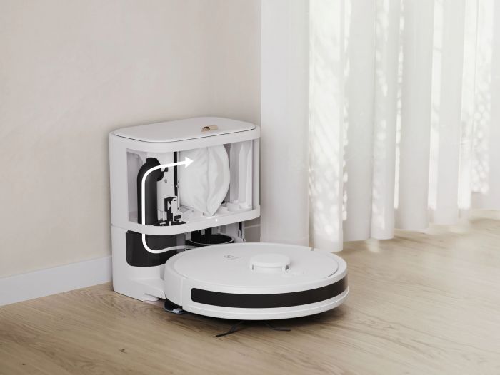 Робот-пилосос Electrolux, h=10см, вологе прибирання, конт пил -0.3л, вода -0.3л, автон. робота до 140хв, Wi-Fi, станція самоочищ., білий