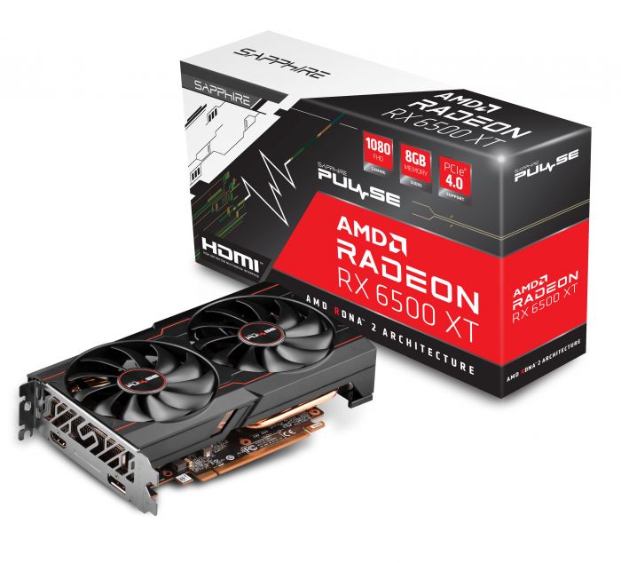 Відеокарта SAPPHIRE Radeon RX 6500 XT 8GB GDDR6 PULSE GAMING OC