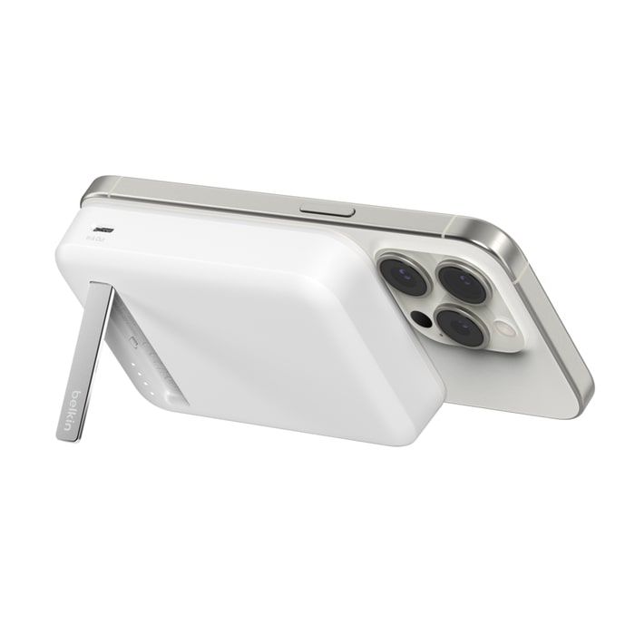 Акумулятор портативний літій-іонний Power Bank Belkin 8000мА·год, 15Вт, MagSafe Qi2, білий