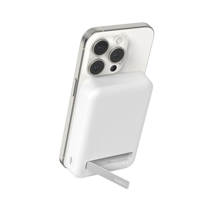 Акумулятор портативний літій-іонний Power Bank Belkin 8000мА·год, 15Вт, MagSafe Qi2, білий