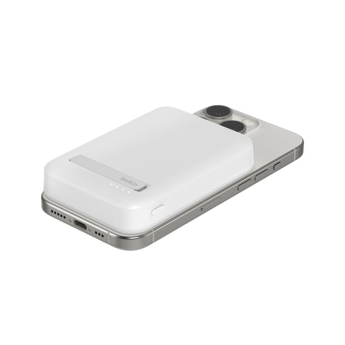 Акумулятор портативний літій-іонний Power Bank Belkin 10000мА·год, 15Вт, MagSafe Qi2, білий
