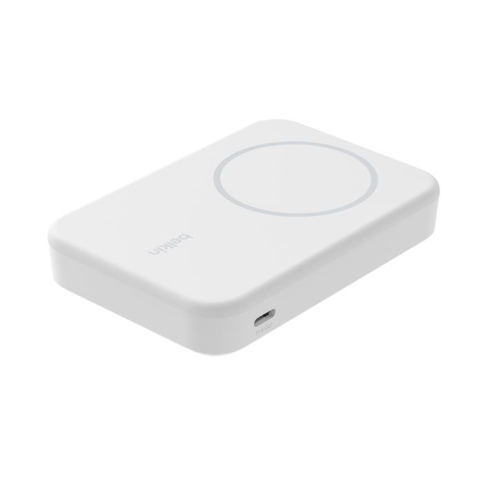 Акумулятор портативний літій-іонний Power Bank Belkin 10000мА·год, 15Вт, MagSafe Qi2, білий