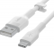 Кабель USB-A > USB-C заряджання/синхронізації Belkin 1м, 60Вт, Type-C, силіконовий з кліпсою, білий
