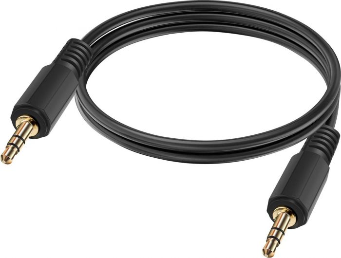 Кабель jack 3.5 > jack 3.5 (M/M) Belkin 1м, чорний